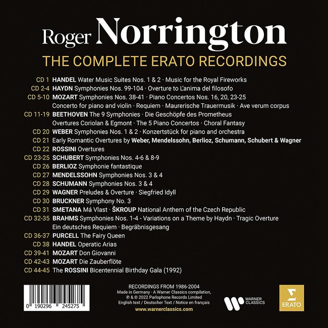 諾靈頓爵士的Erato錄音全集 45CD The Complete Erato Recordings 45CD